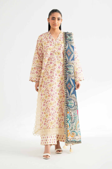 Nishat Linen 3 Piece - Digital Printed Embroidered Suit - 42501628 Online Shopping
